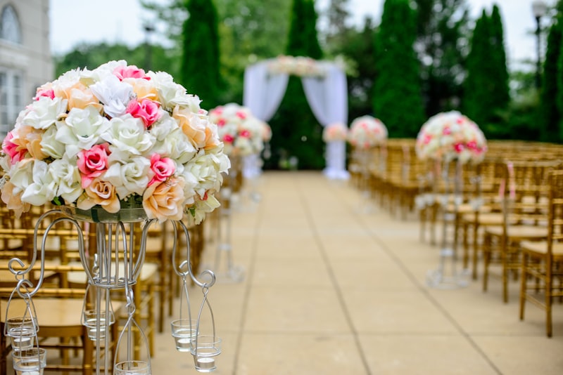 Wedding ceremony setup photographed by Hazel & Light